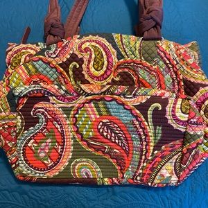 Vera Bradley Hand Bag Paisley Design Multi-colored. GUC